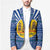 Central African Republic Christmas Blazer with Drumming Kids Beat of Joy Tribal Pattern and Snowflakes - Wonder Print Shop