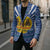 Central African Republic Christmas Blazer with Drumming Kids Beat of Joy Tribal Pattern and Snowflakes - Wonder Print Shop