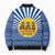 Central African Republic Christmas Bomber Puffer Jacket with Drumming Kids Beat of Joy Tribal Pattern and Snowflakes - Wonder Print Shop