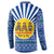 Central African Republic Christmas Button Sweatshirt with Drumming Kids Beat of Joy Tribal Pattern and Snowflakes - Wonder Print Shop