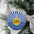 Central African Republic Christmas Ceramic Ornament with Drumming Kids Beat of Joy Tribal Pattern and Snowflakes - Wonder Print Shop