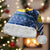 Central African Republic Christmas Santa Hat with Drumming Kids Beat of Joy Tribal Pattern and Snowflakes - Wonder Print Shop