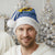 Central African Republic Christmas Santa Hat with Drumming Kids Beat of Joy Tribal Pattern and Snowflakes - Wonder Print Shop