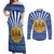 Central African Republic Christmas Couples Matching Off Shoulder Maxi Dress and Long Sleeve Button Shirt with Drumming Kids Beat of Joy Tribal Pattern and Snowflakes - Wonder Print Shop