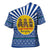 Central African Republic Christmas Cross Shoulder Shirt with Drumming Kids Beat of Joy Tribal Pattern and Snowflakes - Wonder Print Shop