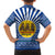 Central African Republic Christmas Family Matching Off The Shoulder Long Sleeve Dress and Hawaiian Shirt with Drumming Kids Beat of Joy Tribal Pattern and Snowflakes - Wonder Print Shop