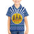 Central African Republic Christmas Family Matching Off The Shoulder Long Sleeve Dress and Hawaiian Shirt with Drumming Kids Beat of Joy Tribal Pattern and Snowflakes - Wonder Print Shop