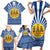 Central African Republic Christmas Family Matching Short Sleeve Bodycon Dress and Hawaiian Shirt with Drumming Kids Beat of Joy Tribal Pattern and Snowflakes - Wonder Print Shop