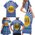 Central African Republic Christmas Family Matching Short Sleeve Bodycon Dress and Hawaiian Shirt with Drumming Kids Beat of Joy Tribal Pattern and Snowflakes - Wonder Print Shop