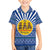 Central African Republic Christmas Family Matching Short Sleeve Bodycon Dress and Hawaiian Shirt with Drumming Kids Beat of Joy Tribal Pattern and Snowflakes - Wonder Print Shop