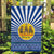 Central African Republic Christmas Garden Flag with Drumming Kids Beat of Joy Tribal Pattern and Snowflakes - Wonder Print Shop