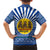 Central African Republic Christmas Hawaiian Shirt with Drumming Kids Beat of Joy Tribal Pattern and Snowflakes - Wonder Print Shop