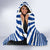 Central African Republic Christmas Hooded Blanket with Drumming Kids Beat of Joy Tribal Pattern and Snowflakes - Wonder Print Shop