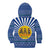 Central African Republic Christmas Kid Hoodie with Drumming Kids Beat of Joy Tribal Pattern and Snowflakes - Wonder Print Shop