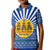 Central African Republic Christmas Kid Polo Shirt with Drumming Kids Beat of Joy Tribal Pattern and Snowflakes - Wonder Print Shop