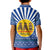 Central African Republic Christmas Kid Polo Shirt with Drumming Kids Beat of Joy Tribal Pattern and Snowflakes - Wonder Print Shop