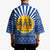 Central African Republic Christmas Kimono with Drumming Kids Beat of Joy Tribal Pattern and Snowflakes - Wonder Print Shop