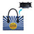 Central African Republic Christmas Leather Bag with Drumming Kids Beat of Joy Tribal Pattern and Snowflakes - Wonder Print Shop