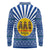 Central African Republic Christmas Long Sleeve Polo Shirt with Drumming Kids Beat of Joy Tribal Pattern and Snowflakes - Wonder Print Shop