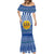Central African Republic Christmas Mermaid Dress with Drumming Kids Beat of Joy Tribal Pattern and Snowflakes - Wonder Print Shop