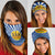 Central African Republic Christmas Neck Gaiter with Drumming Kids Beat of Joy Tribal Pattern and Snowflakes - Wonder Print Shop