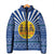 Central African Republic Christmas Padded Jacket with Drumming Kids Beat of Joy Tribal Pattern and Snowflakes - Wonder Print Shop