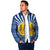 Central African Republic Christmas Padded Jacket with Drumming Kids Beat of Joy Tribal Pattern and Snowflakes - Wonder Print Shop