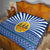 Central African Republic Christmas Quilt with Drumming Kids Beat of Joy Tribal Pattern and Snowflakes - Wonder Print Shop