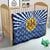 Central African Republic Christmas Quilt with Drumming Kids Beat of Joy Tribal Pattern and Snowflakes - Wonder Print Shop