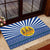 Central African Republic Christmas Rubber Doormat with Drumming Kids Beat of Joy Tribal Pattern and Snowflakes - Wonder Print Shop