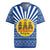 Central African Republic Christmas Rugby Jersey with Drumming Kids Beat of Joy Tribal Pattern and Snowflakes - Wonder Print Shop