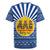 Central African Republic Christmas Rugby Jersey with Drumming Kids Beat of Joy Tribal Pattern and Snowflakes - Wonder Print Shop