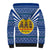 Central African Republic Christmas Sherpa Hoodie with Drumming Kids Beat of Joy Tribal Pattern and Snowflakes - Wonder Print Shop