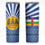 Central African Republic Christmas Skinny Tumbler with Drumming Kids Beat of Joy Tribal Pattern and Snowflakes - Wonder Print Shop
