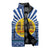 Central African Republic Christmas Sleeveless Puffer Jacket with Drumming Kids Beat of Joy Tribal Pattern and Snowflakes - Wonder Print Shop