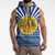 Central African Republic Christmas Sleeveless Zip Hoodie with Drumming Kids Beat of Joy Tribal Pattern and Snowflakes - Wonder Print Shop