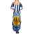 Central African Republic Christmas Summer Maxi Dress with Drumming Kids Beat of Joy Tribal Pattern and Snowflakes - Wonder Print Shop