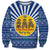 Central African Republic Christmas Sweatshirt with Drumming Kids Beat of Joy Tribal Pattern and Snowflakes - Wonder Print Shop