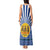 Central African Republic Christmas Tank Maxi Dress with Drumming Kids Beat of Joy Tribal Pattern and Snowflakes - Wonder Print Shop
