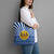 Central African Republic Christmas Tote Bag with Drumming Kids Beat of Joy Tribal Pattern and Snowflakes - Wonder Print Shop