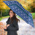 Central African Republic Christmas Umbrella with Drumming Kids Beat of Joy Tribal Pattern and Snowflakes - Wonder Print Shop