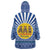 Central African Republic Christmas Wearable Blanket Hoodie with Drumming Kids Beat of Joy Tribal Pattern and Snowflakes - Wonder Print Shop