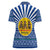Central African Republic Christmas Women Polo Shirt with Drumming Kids Beat of Joy Tribal Pattern and Snowflakes - Wonder Print Shop