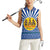 Central African Republic Christmas Women Sleeveless Polo Shirt with Drumming Kids Beat of Joy Tribal Pattern and Snowflakes - Wonder Print Shop