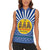 Central African Republic Christmas Women Sleeveless Polo Shirt with Drumming Kids Beat of Joy Tribal Pattern and Snowflakes - Wonder Print Shop