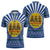 Central African Republic Christmas Zipper Polo Shirt with Drumming Kids Beat of Joy Tribal Pattern and Snowflakes - Wonder Print Shop