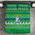 Comoros Christmas Bedding Set with Santa Riding Dolphin Ocean Waves Crescent Moon and Tribal Pattern - Wonder Print Shop