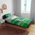 Comoros Christmas Bedding Set with Santa Riding Dolphin Ocean Waves Crescent Moon and Tribal Pattern - Wonder Print Shop