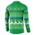 Comoros Christmas Button Sweatshirt with Santa Riding Dolphin Ocean Waves Crescent Moon and Tribal Pattern - Wonder Print Shop