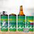 Comoros Christmas 4 in 1 Can Cooler Tumbler with Santa Riding Dolphin Ocean Waves Crescent Moon and Tribal Pattern - Wonder Print Shop